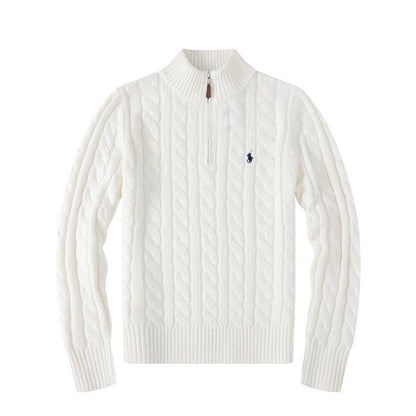"RL" Cable Knit Quarter Zip