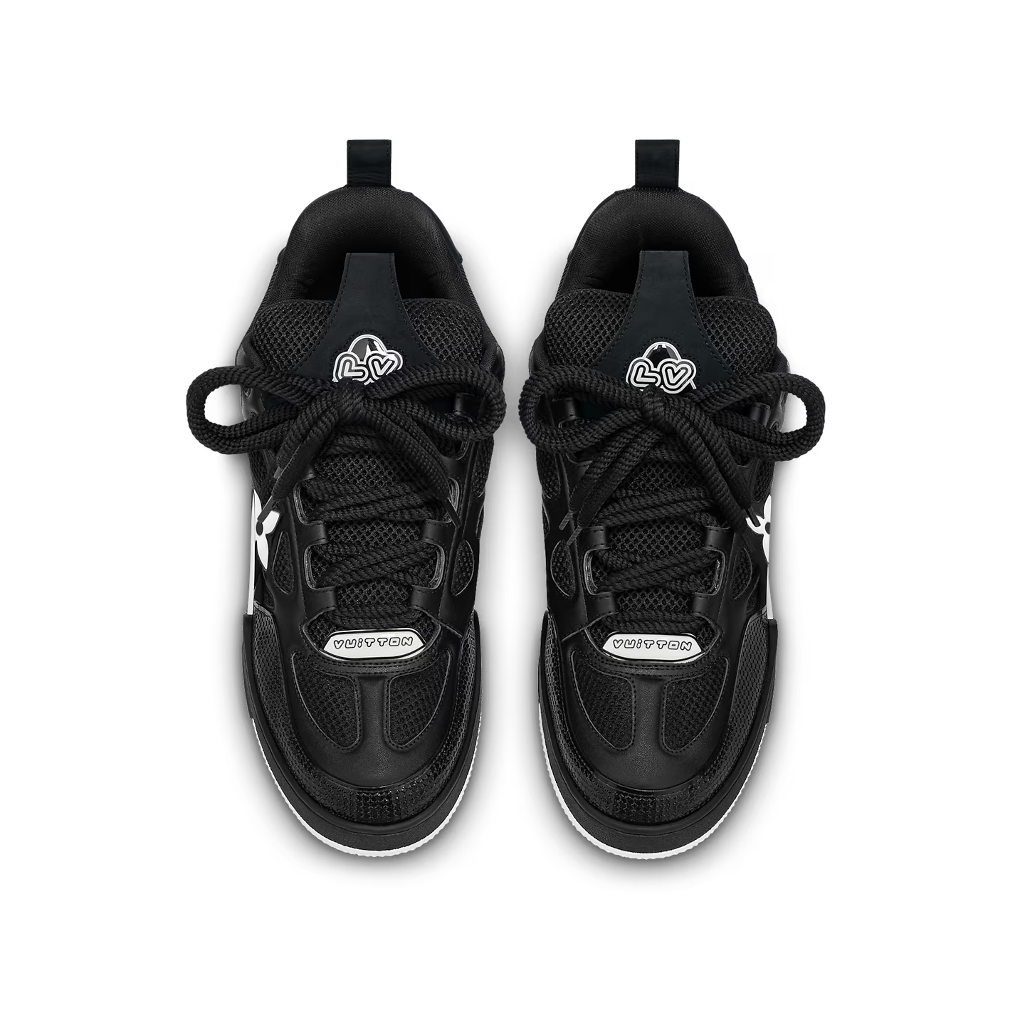 "LV" Skate Black White